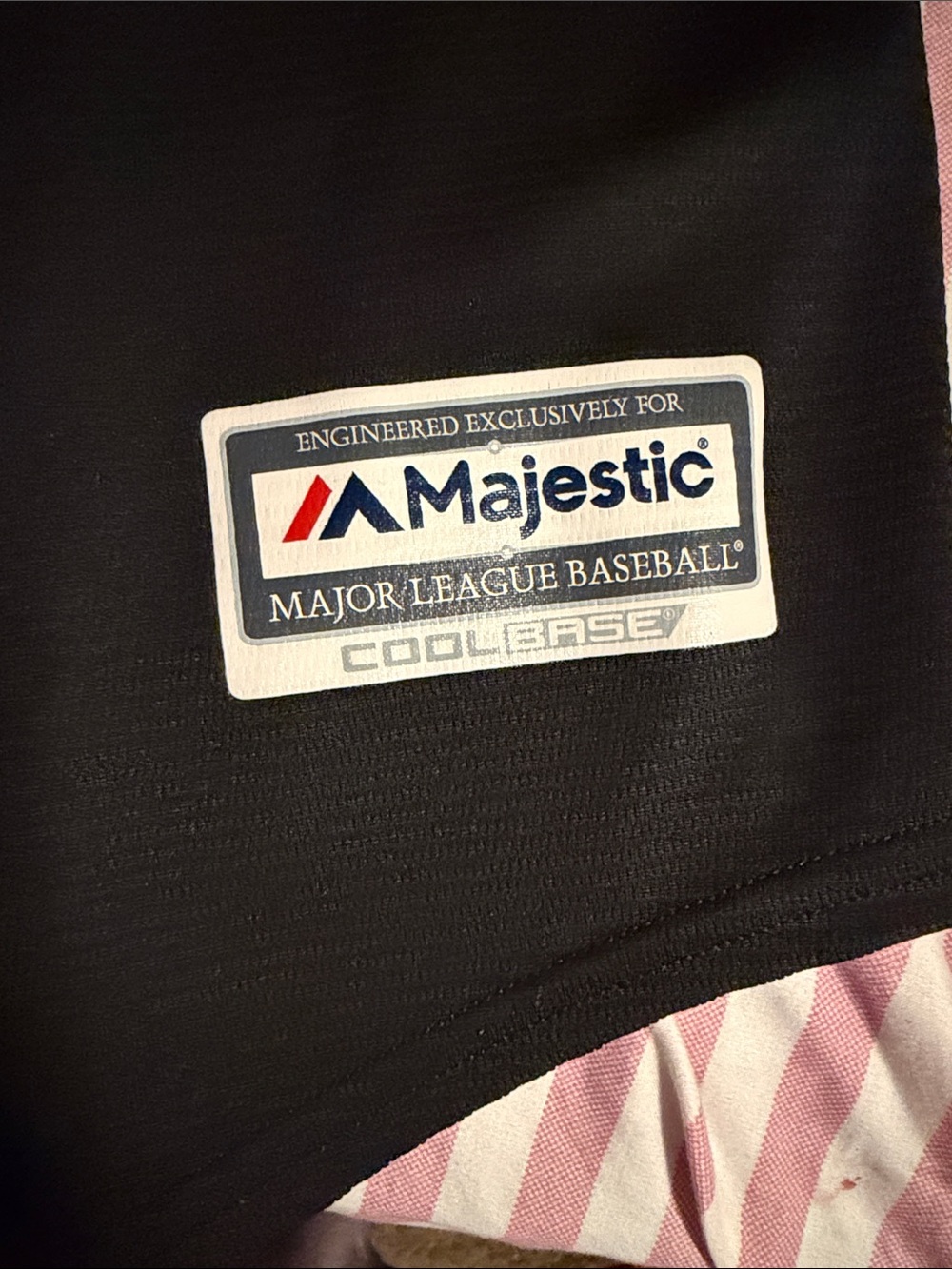 Majestic Black Dodgers Button-Up Jersey with Blue Trim - Picture 2 of 3
